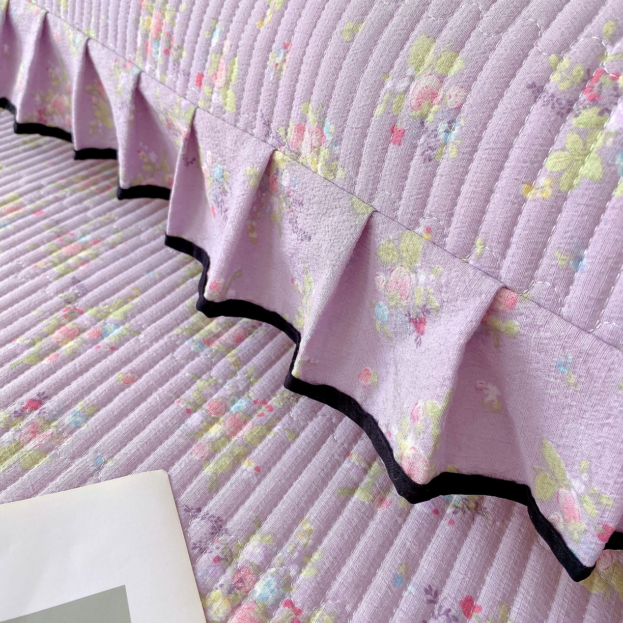 91家纺网 家纺一手货源 找家纺 雨彤家纺 2025新款A类公主风云感双层纱夹棉加长花边款枕套 兰心幽怀-公主风