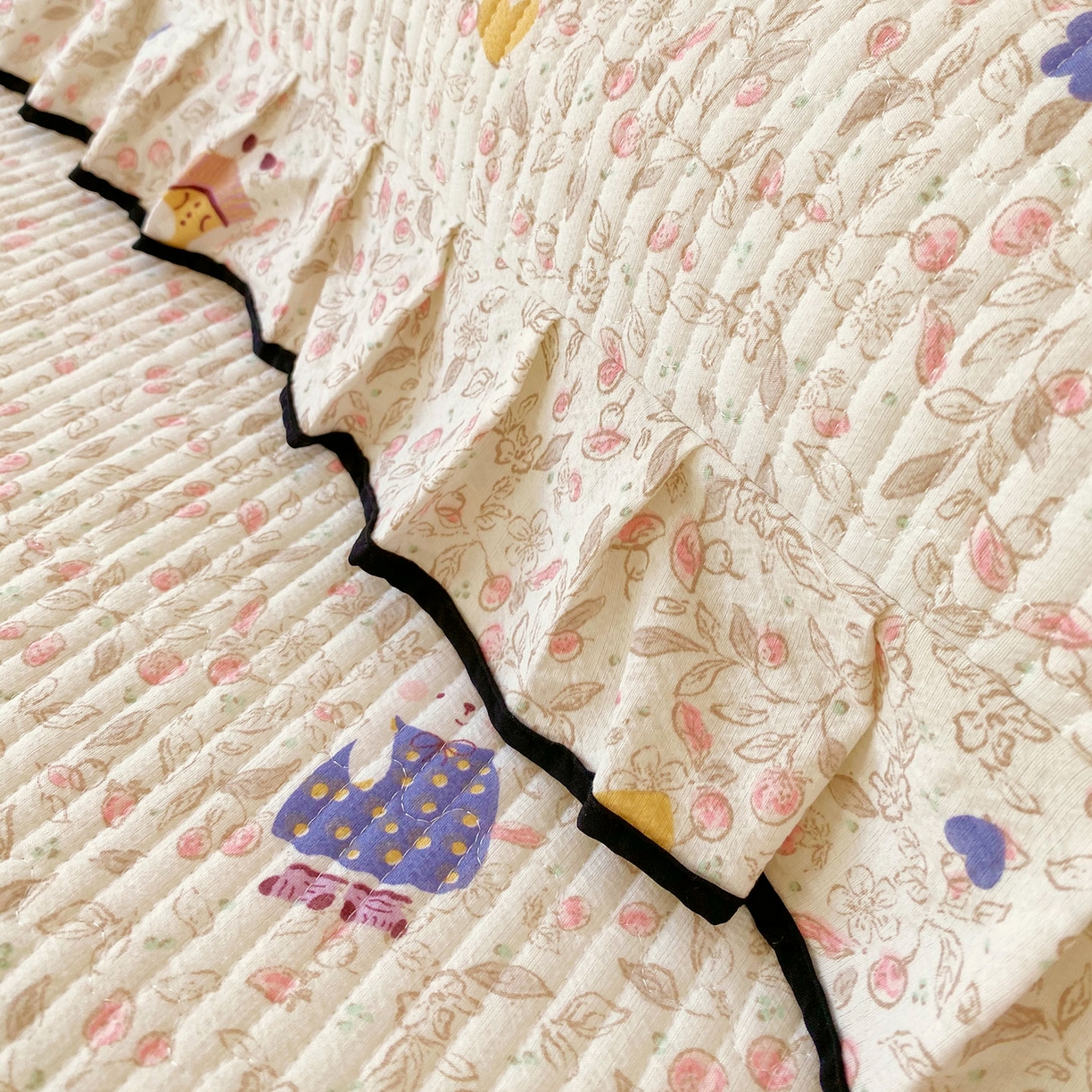 91家纺网 家纺一手货源 找家纺 雨彤家纺 2025新款A类公主风云感双层纱夹棉加长花边款枕套 萌萌哒-公主风