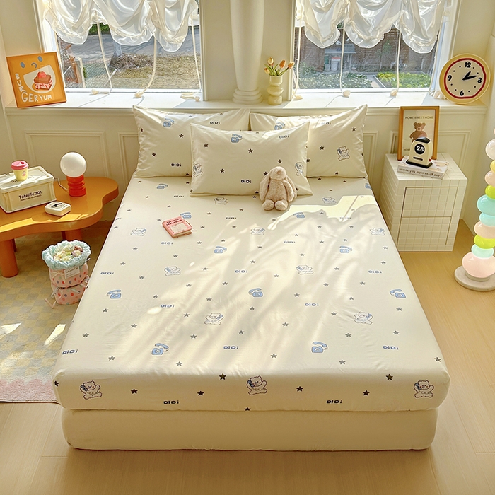 91家纺网 家纺一手货源 找家纺 （总）希诺家居 2025新款全棉纯棉卡通小清新床笠