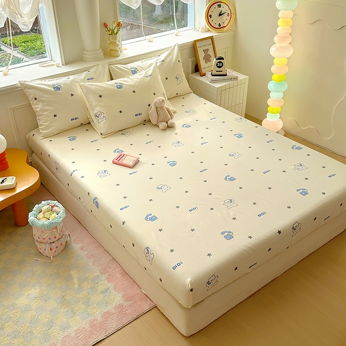 91家纺网 家纺一手货源 找家纺 （总）希诺家居 2025新款全棉纯棉卡通小清新床笠