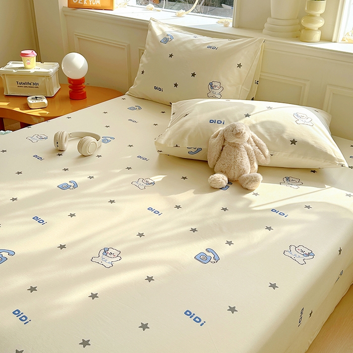 91家纺网 家纺一手货源 找家纺 （总）希诺家居 2025新款全棉纯棉卡通小清新床笠