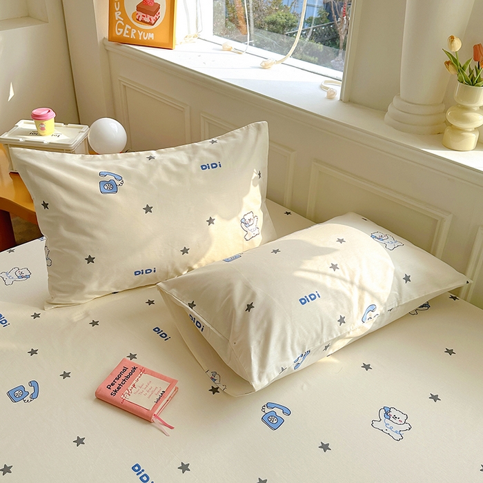 91家纺网 家纺一手货源 找家纺 （总）希诺家居 2025新款全棉纯棉卡通小清新床笠