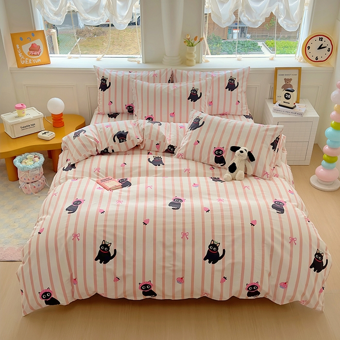 91家纺网 家纺一手货源 找家纺 （总）希诺家居 2025新款全棉纯棉卡通小清新床笠