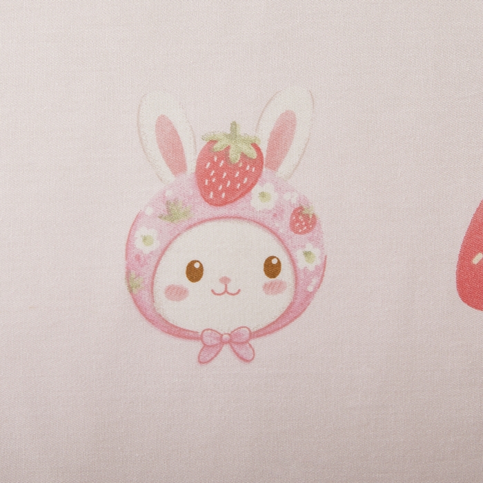 91家纺网 家纺一手货源 找家纺 翎盈家纺2025款ins风小清新卡通多规格纯棉枕套全棉枕头套 草莓兔兔