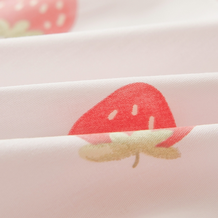 91家纺网 家纺一手货源 找家纺 翎盈家纺2025款ins风小清新卡通多规格纯棉枕套全棉枕头套 草莓兔兔