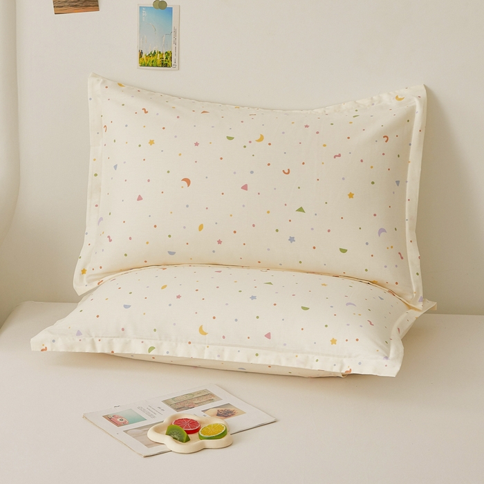 91家纺网 家纺一手货源 找家纺 翎盈家纺2025款ins风小清新卡通多规格纯棉枕套全棉枕头套 快乐魔法