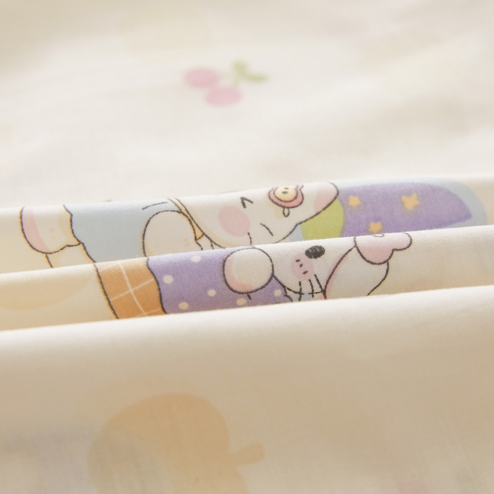 91家纺网 家纺一手货源 找家纺 翎盈家纺2025款ins风小清新卡通多规格纯棉枕套全棉枕头套 甜梦悠韵