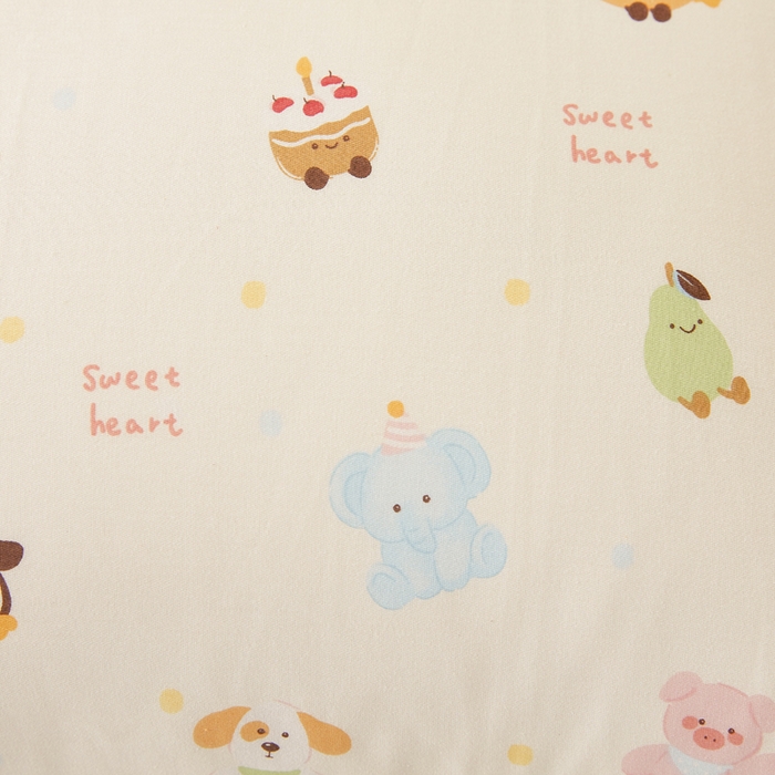 91家纺网 家纺一手货源 找家纺 翎盈家纺2025款ins风小清新卡通多规格纯棉枕套全棉枕头套 甜蜜乐园