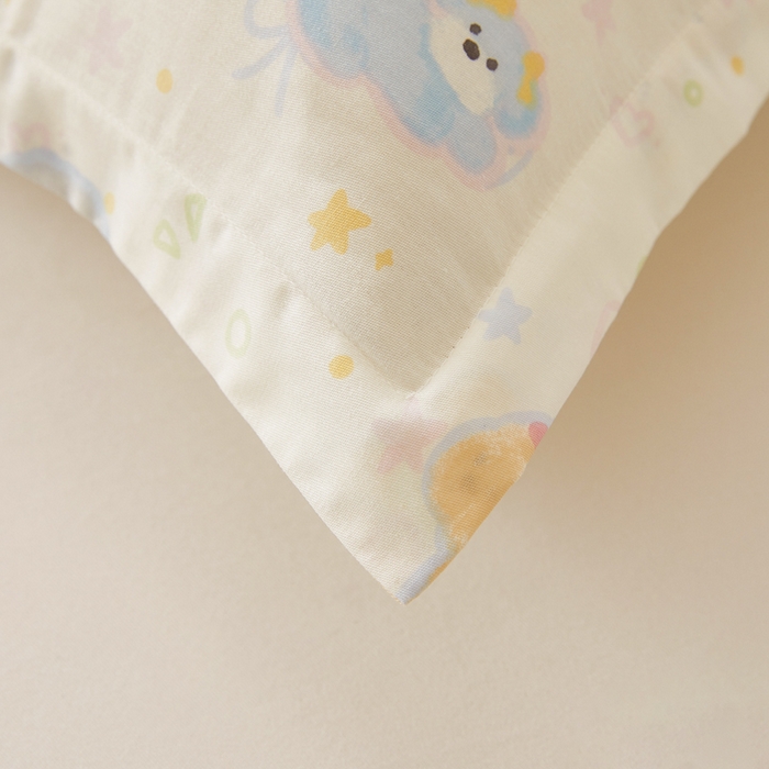 91家纺网 家纺一手货源 找家纺 翎盈家纺2025款ins风小清新卡通多规格纯棉枕套全棉枕头套 童趣绘彩