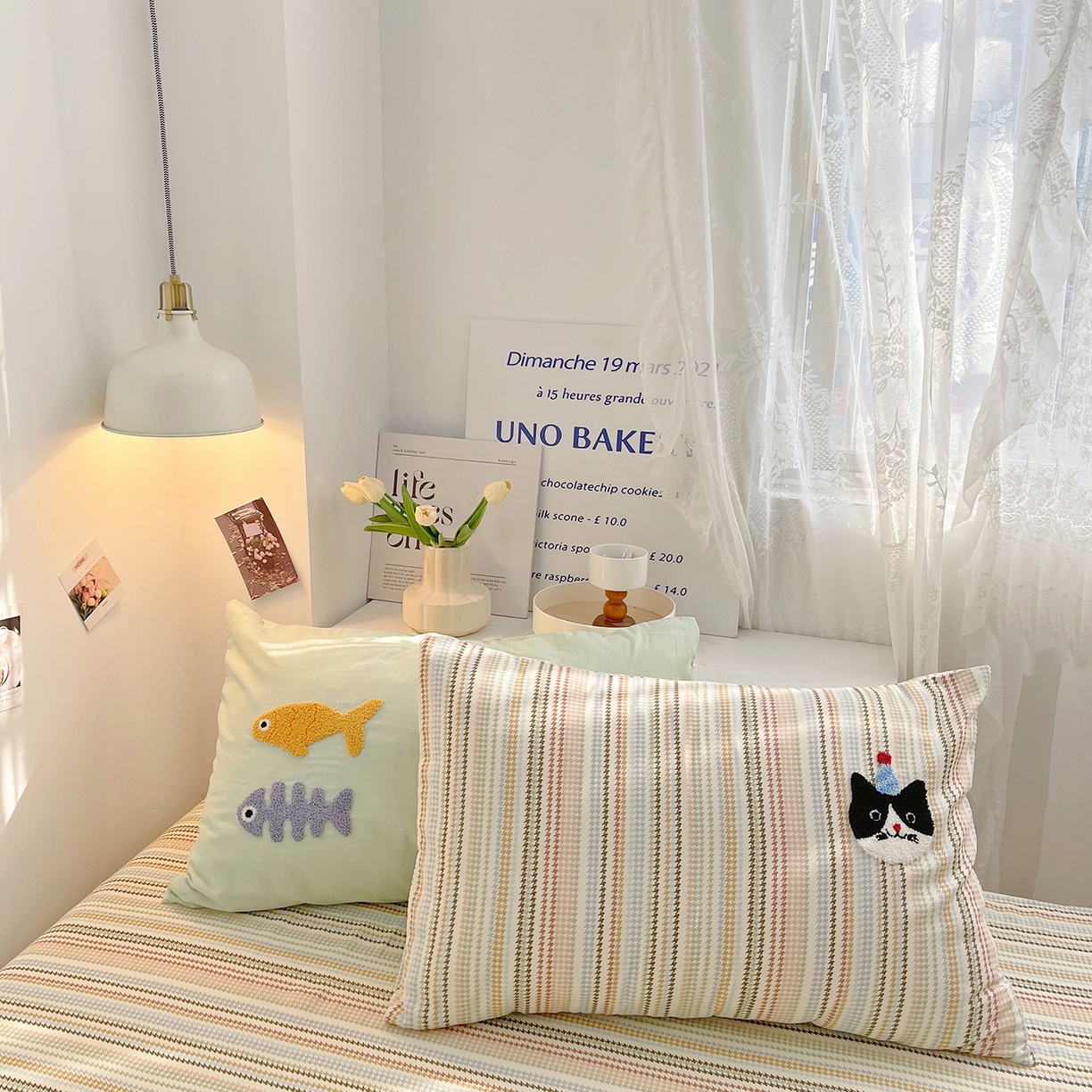 91家纺网 家纺一手货源 找家纺 炫拼家纺 2026春夏新款全棉纯棉A类40支双层纱卡通毛巾绣四件套-慕斯 趣味猫