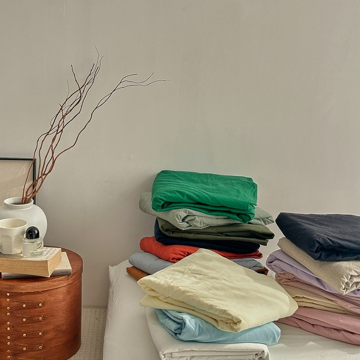 91家纺网 家纺一手货源 找家纺 （总）云上 2025新款全棉色织水洗棉单品枕套 被套 床单 床笠