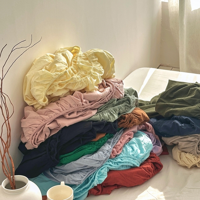 91家纺网 家纺一手货源 找家纺 （总）云上 2025新款全棉色织水洗棉单品枕套 被套 床单 床笠