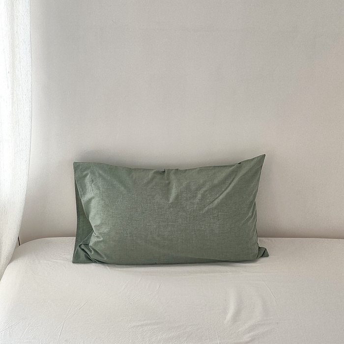 91家纺网 家纺一手货源 找家纺 云上 2025新款全棉色织水洗棉单品枕套 被套 床单 床笠 纯绿