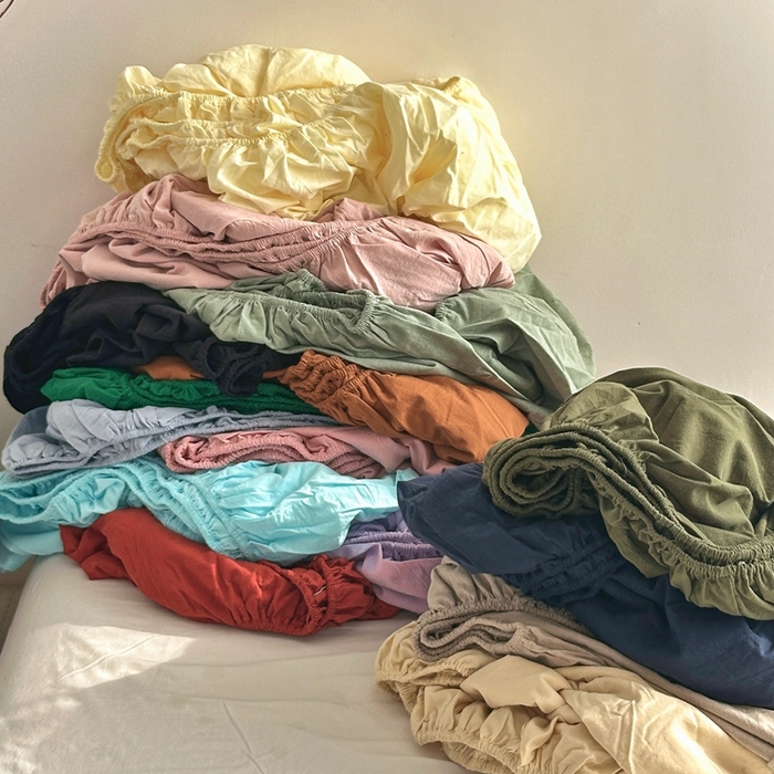 91家纺网 家纺一手货源 找家纺 （总）云上 2025新款全棉色织水洗棉单品枕套 被套 床单 床笠