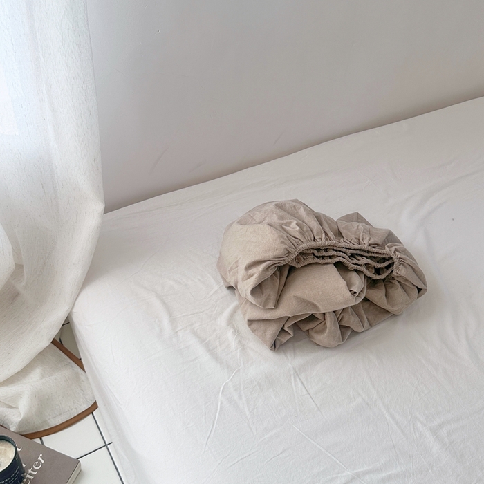 91家纺网 家纺一手货源 找家纺 云上 2025新款全棉色织水洗棉单品枕套 被套 床单 床笠 深米