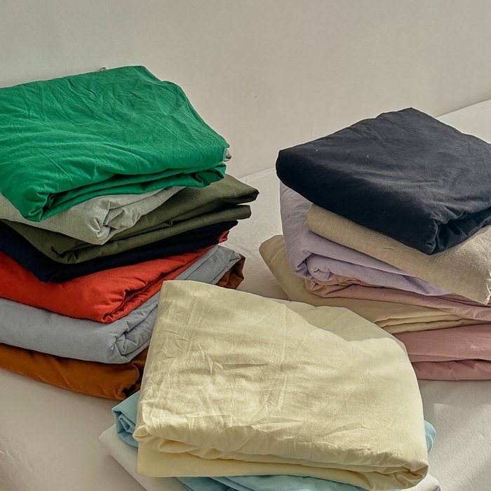 91家纺网 家纺一手货源 找家纺 云上 2025新款全棉色织水洗棉单品枕套 被套 床单 床笠 组合图仅做展示