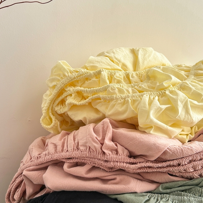 91家纺网 家纺一手货源 找家纺 云上 2025新款全棉色织水洗棉单品枕套 被套 床单 床笠 组合图仅做展示