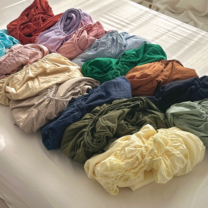 91家纺网 家纺一手货源 找家纺 云上 2025新款全棉色织水洗棉单品枕套 被套 床单 床笠 组合图仅做展示