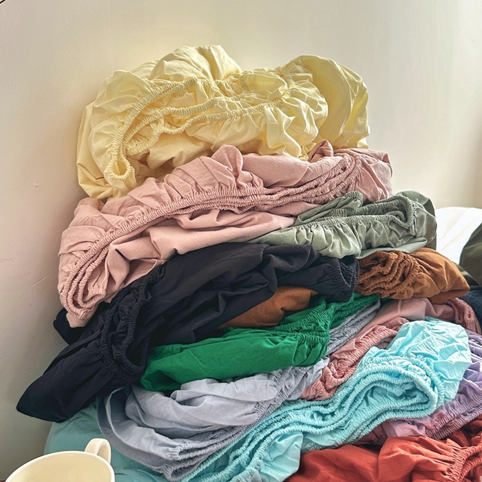 91家纺网 家纺一手货源 找家纺 云上 2025新款全棉色织水洗棉单品枕套 被套 床单 床笠 组合图仅做展示