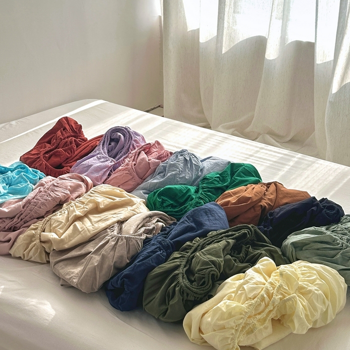 91家纺网 家纺一手货源 找家纺 （总）云上 2025新款全棉色织水洗棉单品枕套 被套 床单 床笠