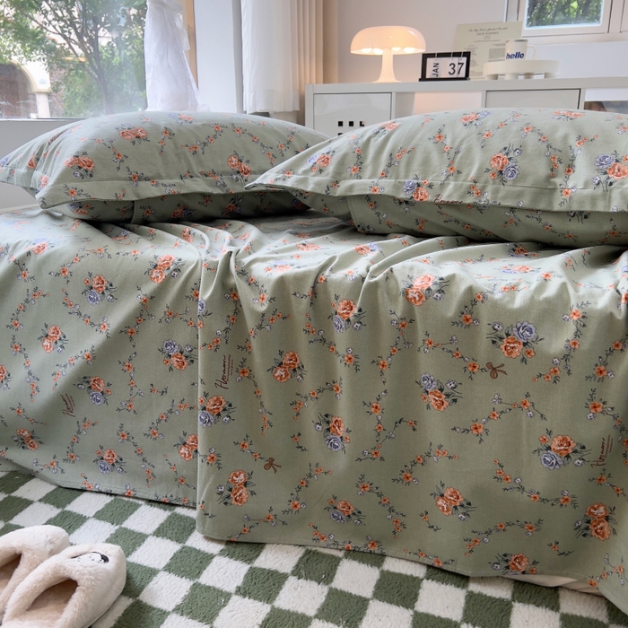 91家纺网 家纺一手货源 找家纺 （总）百寐 2025新款秋冬全棉生态磨毛印花单品枕套48*74cm单只一对枕芯保护套