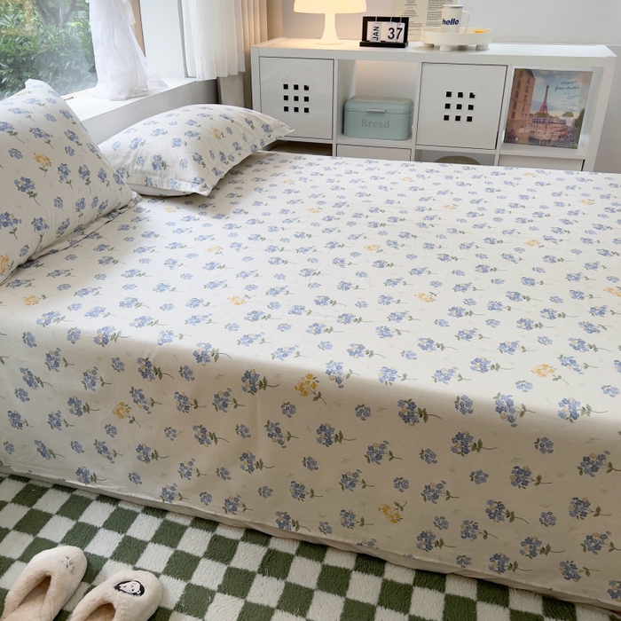 91家纺网 家纺一手货源 找家纺 百寐 2025新款秋冬全棉生态磨毛印花单品枕套48*74cm单只一对枕芯保护套 高岭花