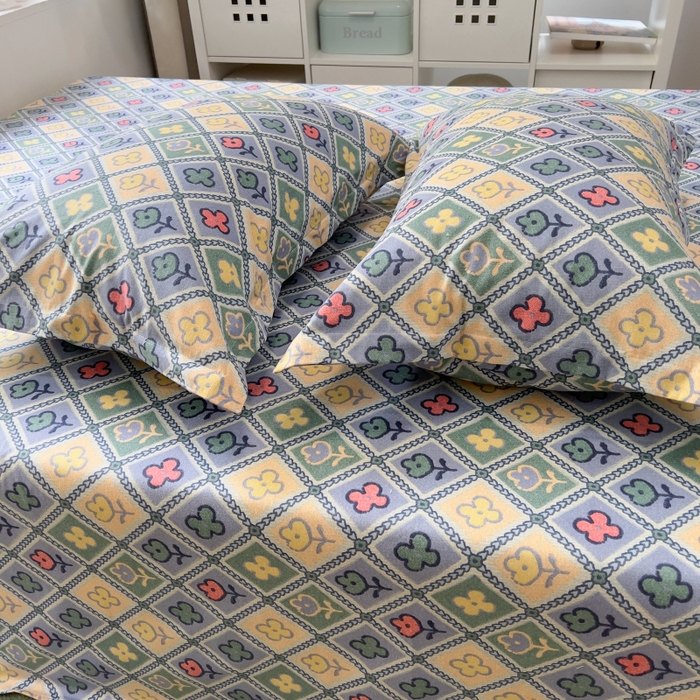 91家纺网 家纺一手货源 找家纺 百寐 2025新款秋冬全棉生态磨毛印花单品枕套48*74cm单只一对枕芯保护套 宁梵西