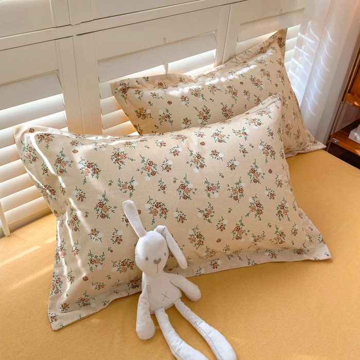 91家纺网 家纺一手货源 找家纺 （总）百寐 2025新款秋冬全棉生态磨毛印花单品枕套48*74cm单只一对枕芯保护套