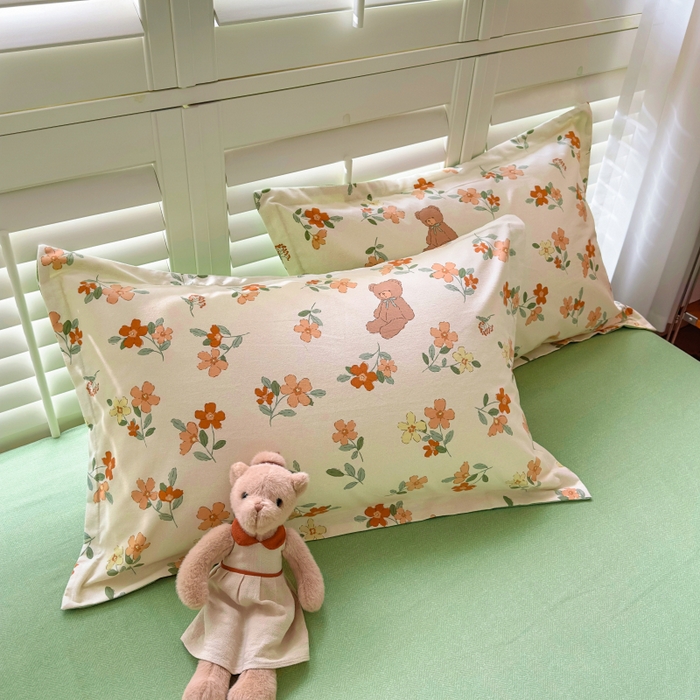 91家纺网 家纺一手货源 找家纺 （总）百寐 2025新款秋冬全棉生态磨毛印花单品枕套48*74cm单只一对枕芯保护套