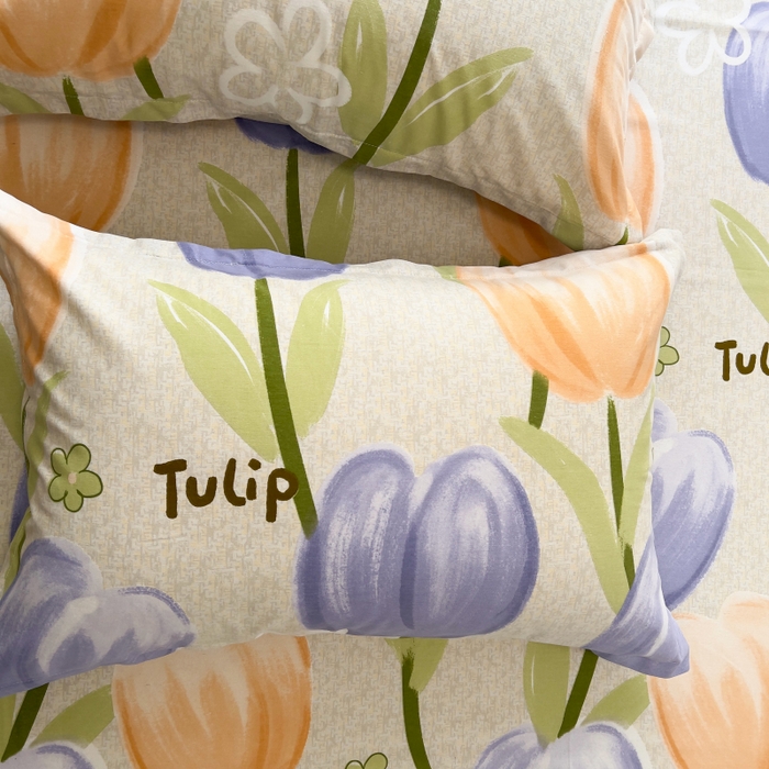 91家纺网 家纺一手货源 找家纺 百寐 2025新款秋冬全棉生态磨毛印花单品枕套48*74cm单只一对枕芯保护套 兰郁香