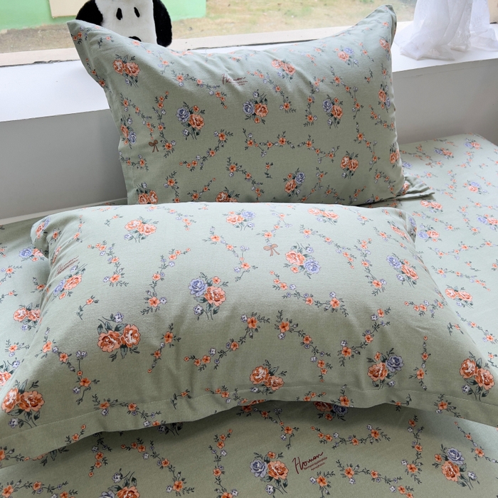 91家纺网 家纺一手货源 找家纺 （总）百寐 2025新款秋冬全棉生态磨毛印花单品枕套48*74cm单只一对枕芯保护套