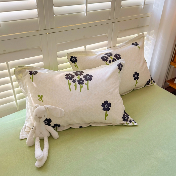 91家纺网 家纺一手货源 找家纺 （总）百寐 2025新款秋冬全棉生态磨毛印花单品枕套48*74cm单只一对枕芯保护套