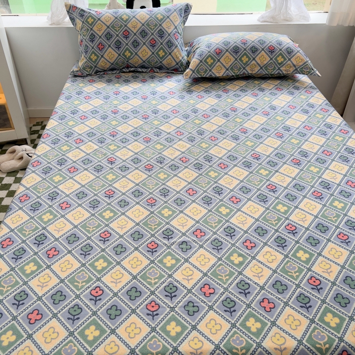 91家纺网 家纺一手货源 找家纺 百寐 2025新款秋冬全棉生态磨毛印花单品枕套48*74cm单只一对枕芯保护套 宁梵西