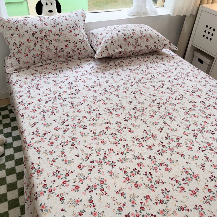 91家纺网 家纺一手货源 找家纺 百寐 2025新款秋冬全棉生态磨毛印花单品枕套48*74cm单只一对枕芯保护套 花诺柔