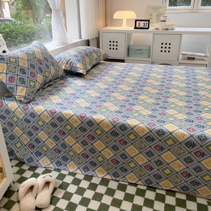 91家纺网 家纺一手货源 找家纺 百寐 2025新款秋冬全棉生态磨毛印花单品枕套48*74cm单只一对枕芯保护套 宁梵西