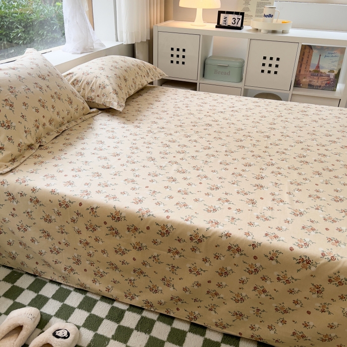 91家纺网 家纺一手货源 找家纺 百寐 2025新款秋冬全棉生态磨毛印花单品枕套48*74cm单只一对枕芯保护套 花千朵