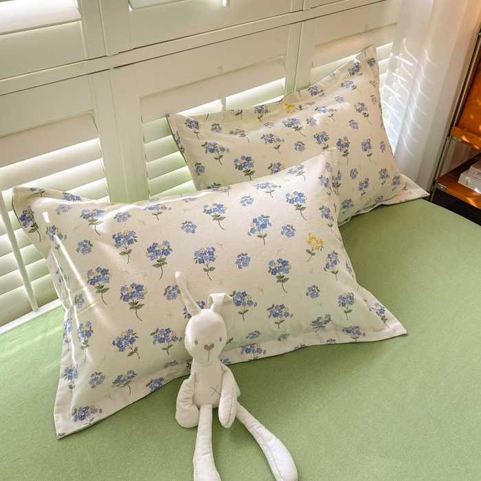 91家纺网 家纺一手货源 找家纺 （总）百寐 2025新款秋冬全棉生态磨毛印花单品枕套48*74cm单只一对枕芯保护套