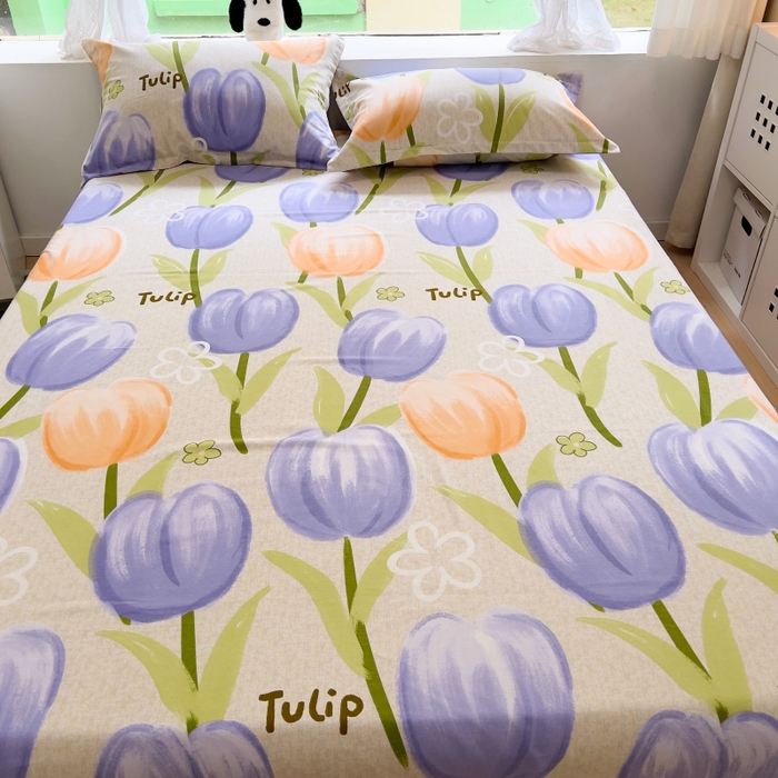 91家纺网 家纺一手货源 找家纺 百寐 2025新款秋冬全棉生态磨毛印花单品枕套48*74cm单只一对枕芯保护套 兰郁香