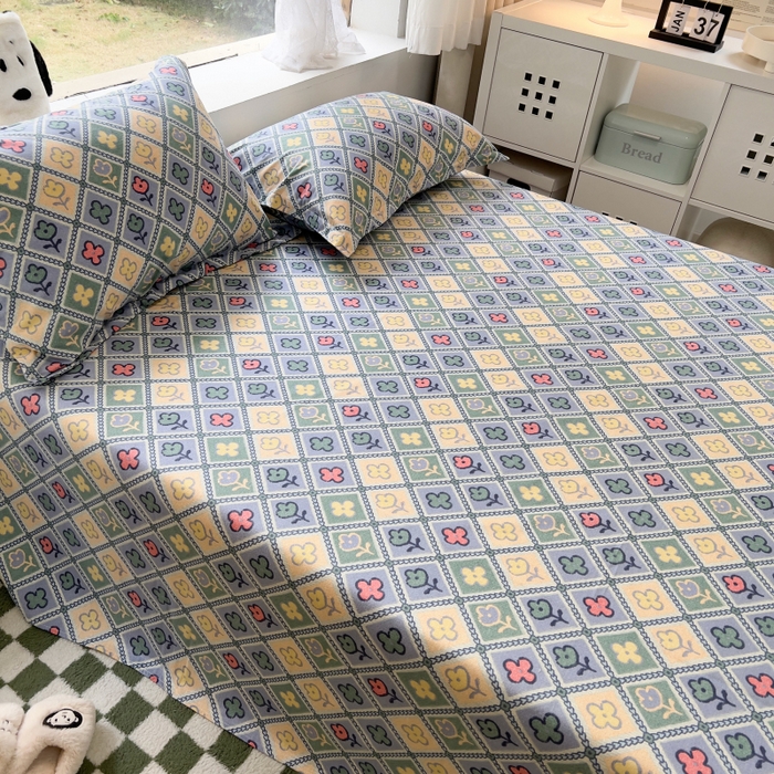 91家纺网 家纺一手货源 找家纺 百寐 2025新款秋冬全棉生态磨毛印花单品枕套48*74cm单只一对枕芯保护套 宁梵西