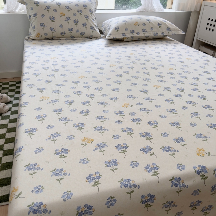 91家纺网 家纺一手货源 找家纺 百寐 2025新款秋冬全棉生态磨毛印花单品枕套48*74cm单只一对枕芯保护套 高岭花