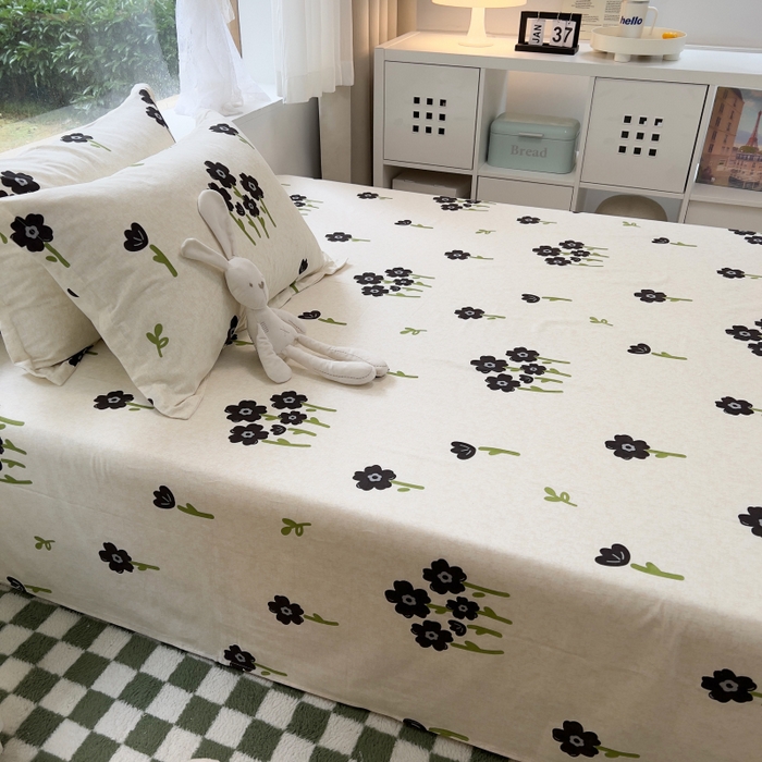 91家纺网 家纺一手货源 找家纺 百寐 2025新款秋冬全棉生态磨毛印花单品枕套48*74cm单只一对枕芯保护套 墨如玉