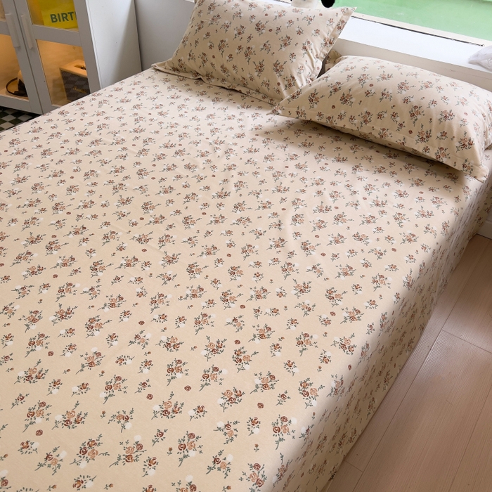 91家纺网 家纺一手货源 找家纺 百寐 2025新款秋冬全棉生态磨毛印花单品枕套48*74cm单只一对枕芯保护套 花千朵