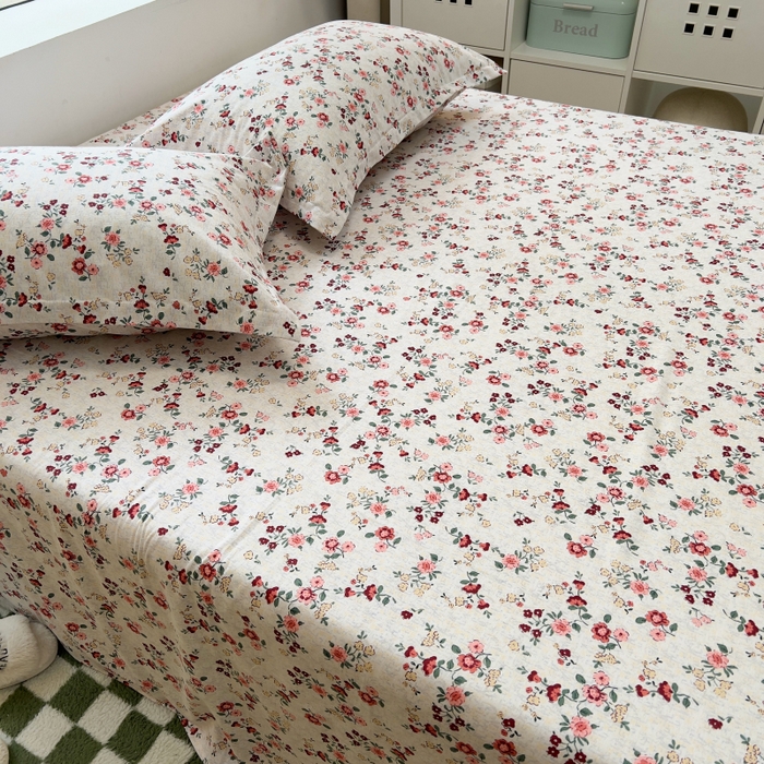 91家纺网 家纺一手货源 找家纺 百寐 2025新款秋冬全棉生态磨毛印花单品枕套48*74cm单只一对枕芯保护套 花诺柔