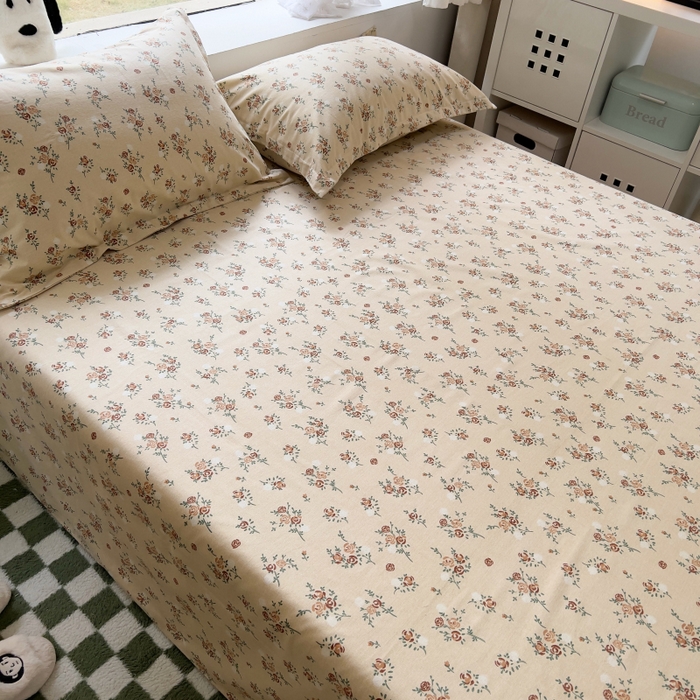 91家纺网 家纺一手货源 找家纺 百寐 2025新款秋冬全棉生态磨毛印花单品枕套48*74cm单只一对枕芯保护套 花千朵