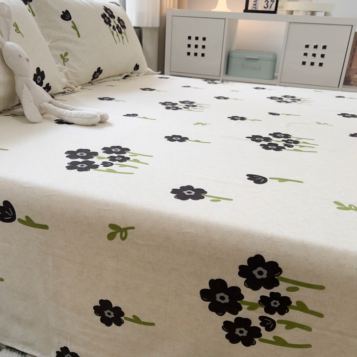 91家纺网 家纺一手货源 找家纺 百寐 2025新款秋冬全棉生态磨毛印花单品枕套48*74cm单只一对枕芯保护套 墨如玉