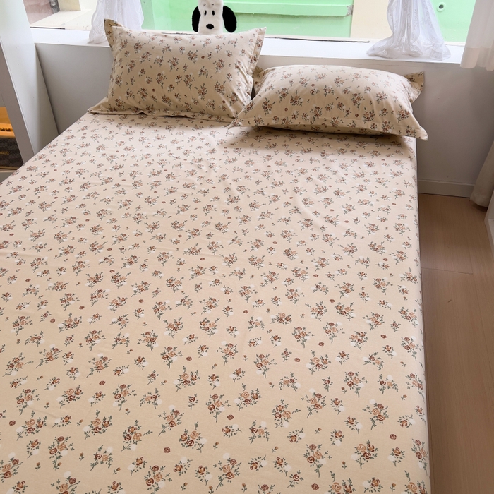 91家纺网 家纺一手货源 找家纺 百寐 2025新款秋冬全棉生态磨毛印花单品枕套48*74cm单只一对枕芯保护套 花千朵