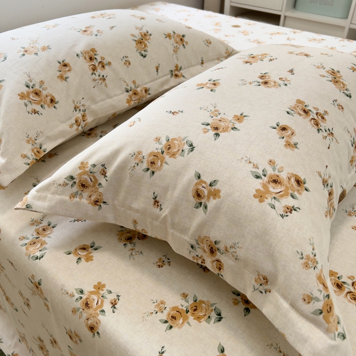 91家纺网 家纺一手货源 找家纺 百寐 2025新款秋冬全棉生态磨毛印花单品枕套48*74cm单只一对枕芯保护套 落山秋