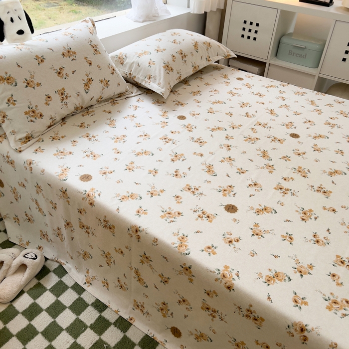 91家纺网 家纺一手货源 找家纺 百寐 2025新款秋冬全棉生态磨毛印花单品枕套48*74cm单只一对枕芯保护套 落山秋