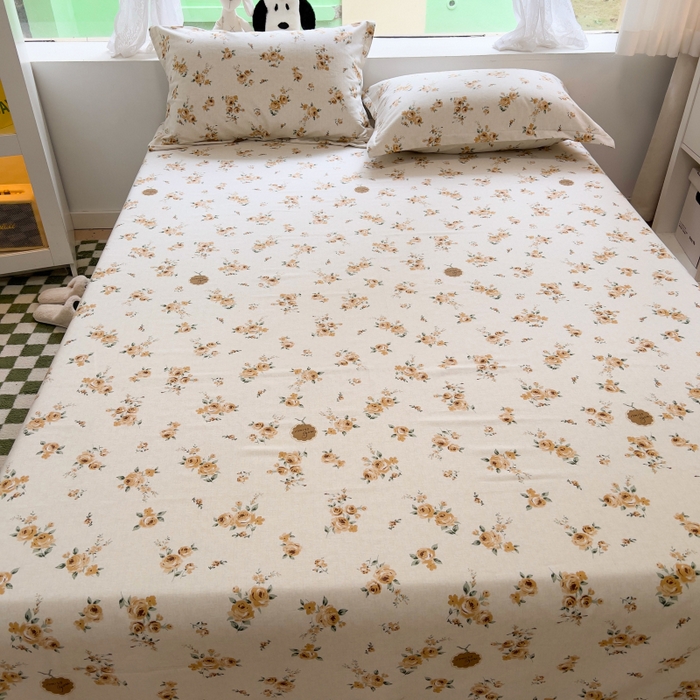 91家纺网 家纺一手货源 找家纺 百寐 2025新款秋冬全棉生态磨毛印花单品枕套48*74cm单只一对枕芯保护套 落山秋