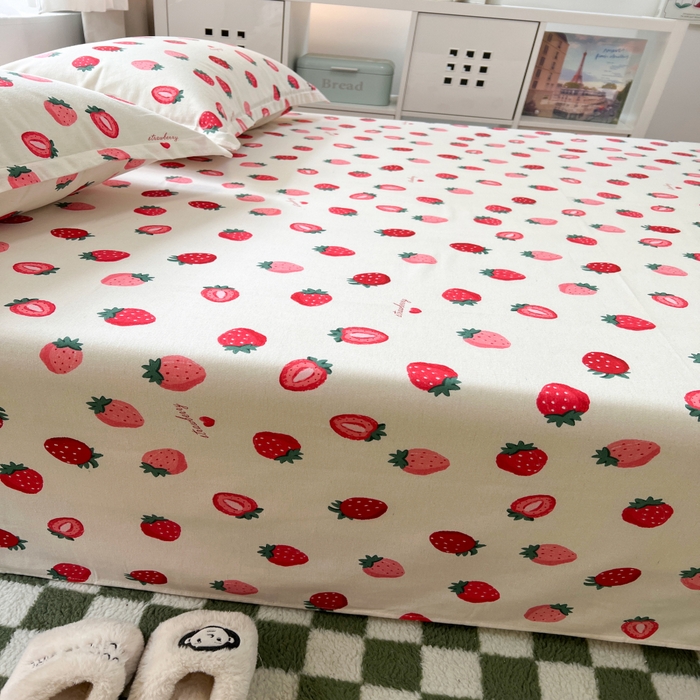 91家纺网 家纺一手货源 找家纺 百寐 2025新款秋冬全棉生态磨毛印花单品枕套48*74cm单只一对枕芯保护套 小甜心